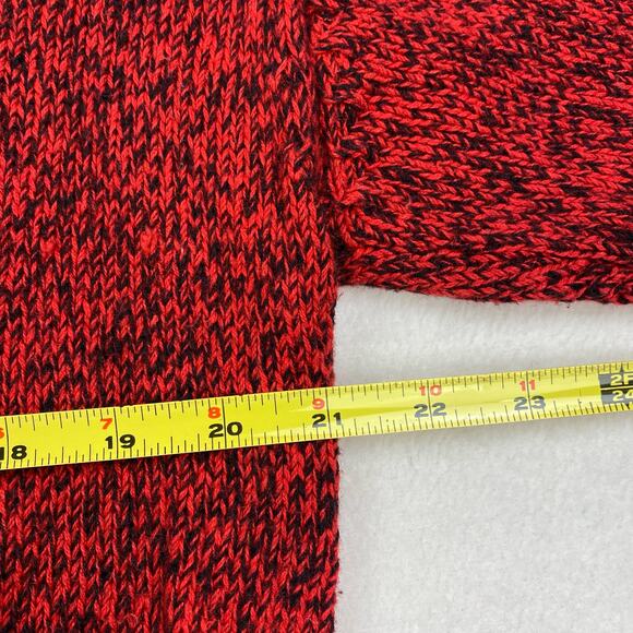 Vintage Radishes Roses Sweater Size Medium Red Cotton Pullover Collar Buttons - Picture 5 of 8